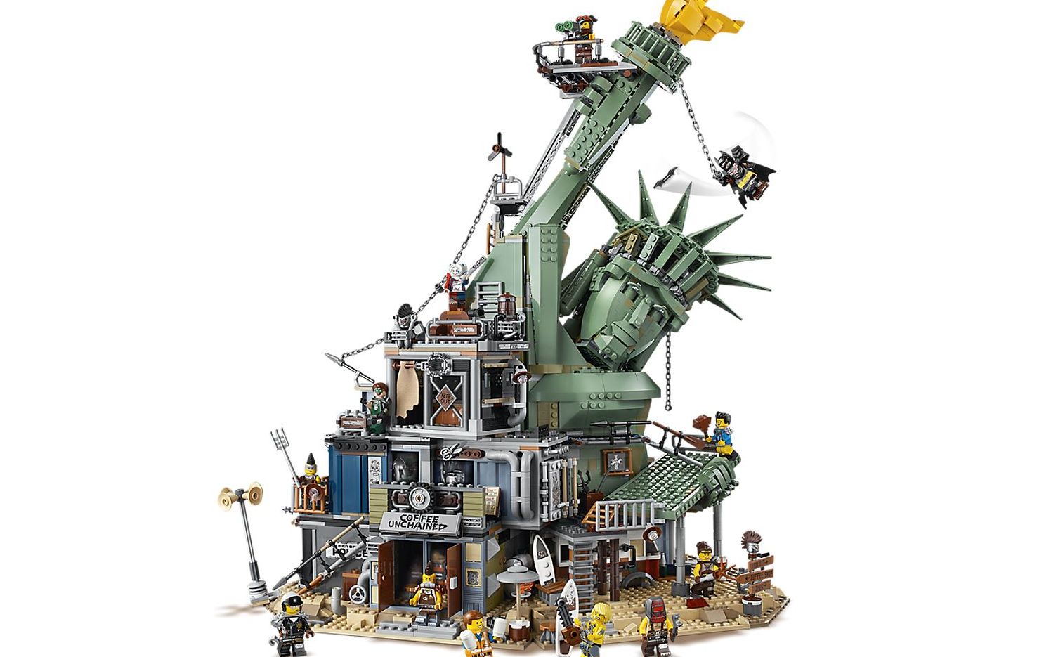 乐高 lego 70840 乐高大电影 倒塌自由女神像末日堡 拼搭搬砖视频