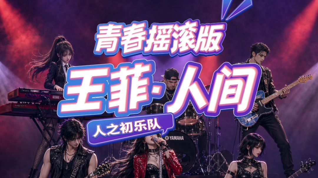 青春摇滚风格翻唱王菲《人间》，婚庆商演歌曲