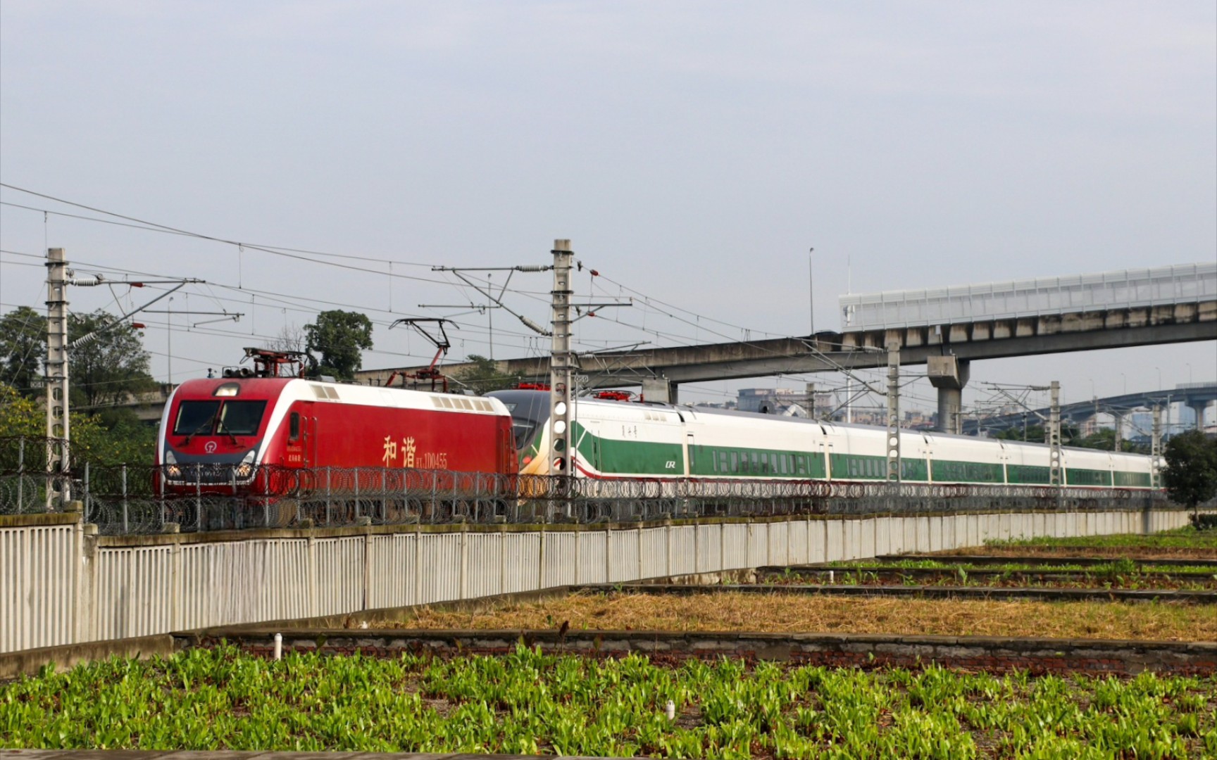 hxd1d-0455牵引00133次无火回送成局新购ad钙涂装动集cr200j3-c-1111