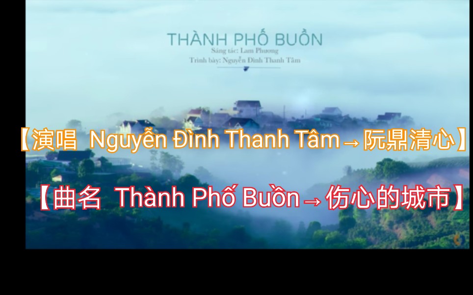 [图]【越南歌曲】【演唱 Nguyễn Đình Thanh Tâm→阮鼎清心】【曲名Thành Phố Buồn →伤心的城市】2017年7月26日发布 带歌词版本