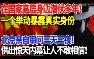 Tải video: 在国家高层身边潜伏多年，一个举动暴露真实身份，北京亲自审问三天三夜，供出惊天内幕让人不敢相信