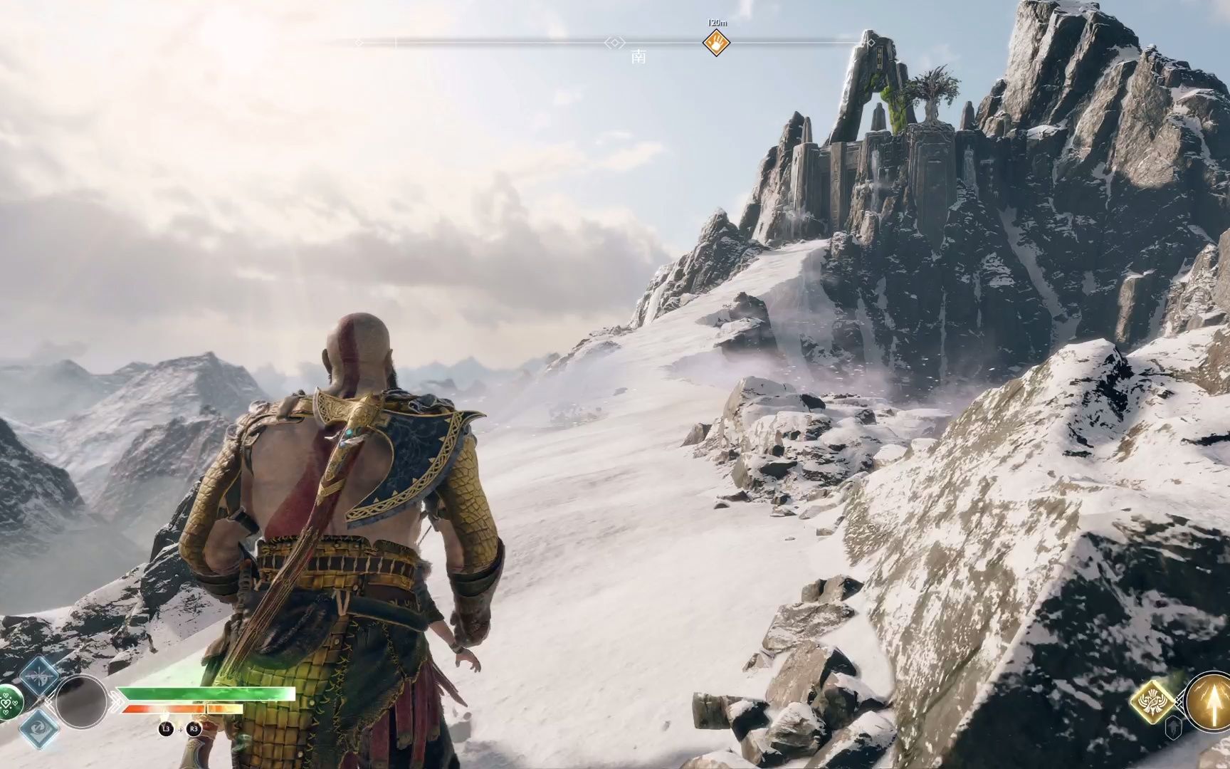 战神4这个雪山必须开hdr看