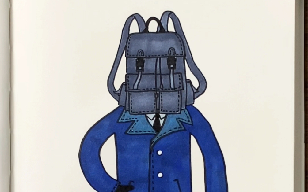 马桶人多重宇宙简笔画—书包人