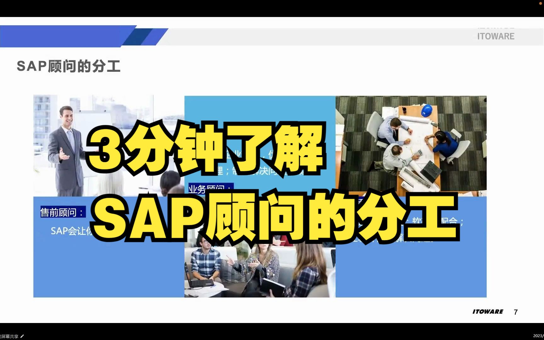 3分钟了解SAP顾问的分工,入行SAP的小白顾问必看哔哩哔哩bilibili