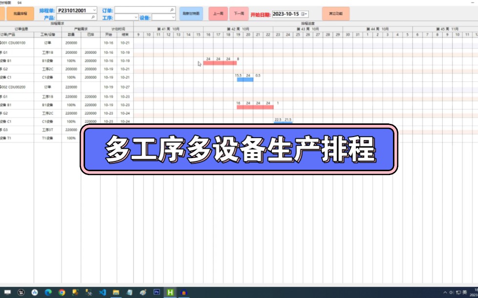 支持多工序多设备的生产排程系统哔哩哔哩bilibili