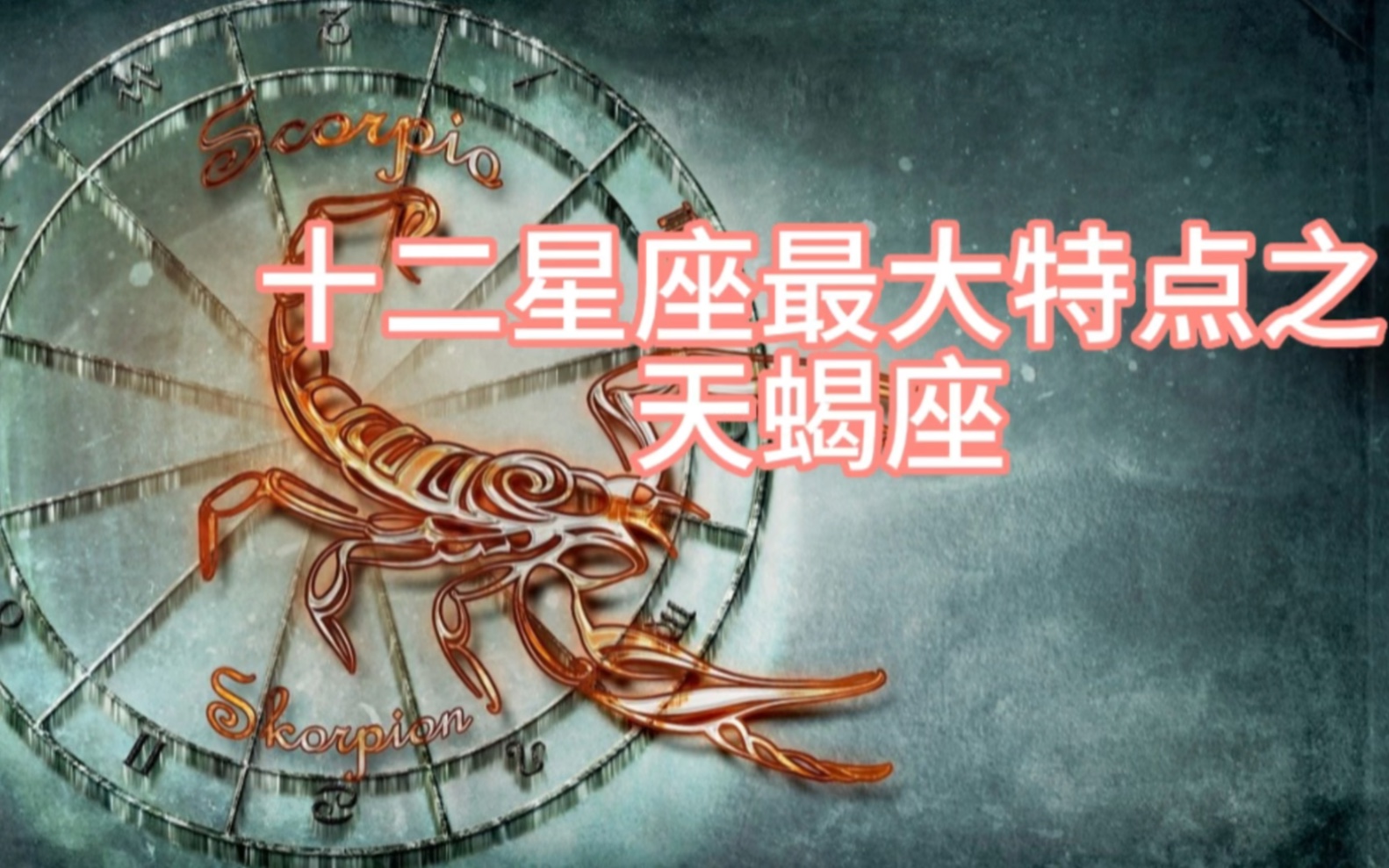 十二星座最大特点之天蝎座
