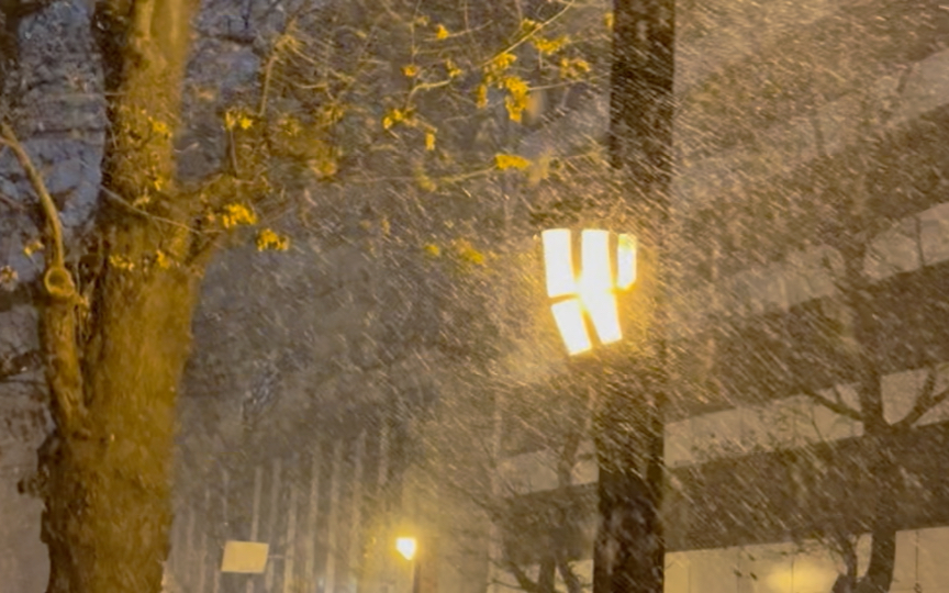 札幌风雪交加的夜晚