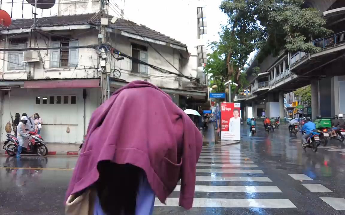 【街景系列】小雨天漫步泰国曼谷是隆沙拉登—雨季来临前(2022.04)哔哩哔哩bilibili