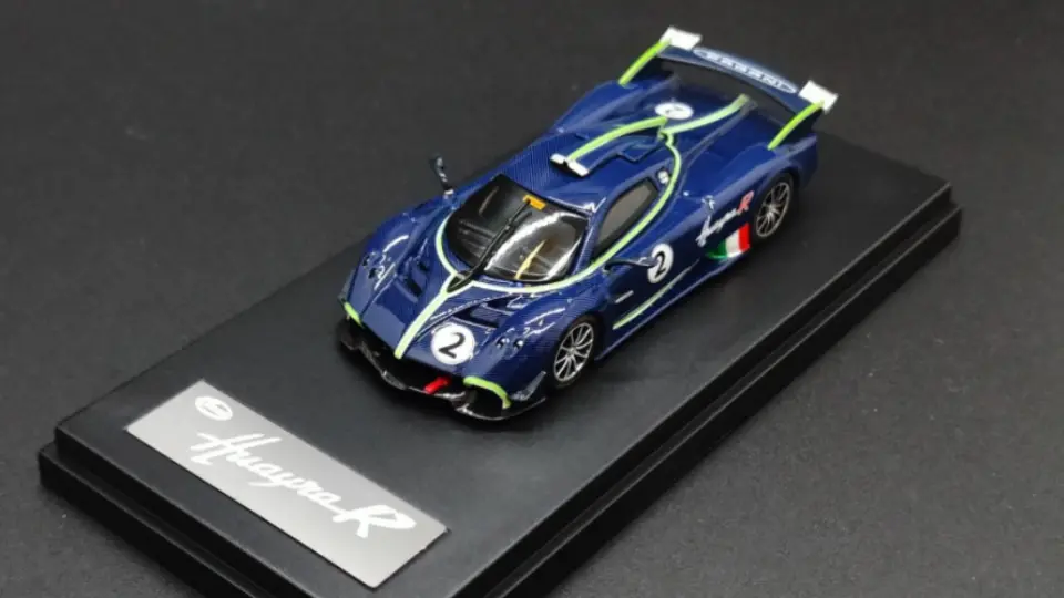 LCD 1:64 帕加尼Pagani 花雅Huayra R 蓝碳2号车合金汽车模型_哔哩哔哩_ 