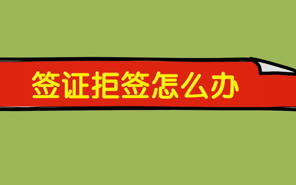 签证被拒签如何处理 签证拒签怎么办哔哩哔哩bilibili