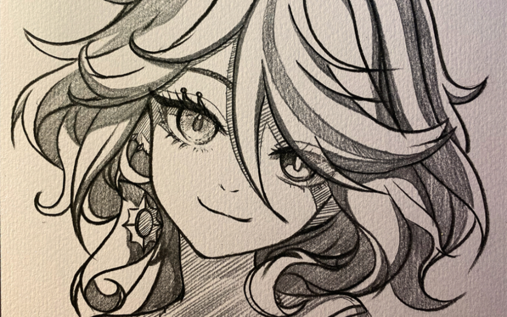 喜欢水神的看过来,看我铅笔画的怎么样?