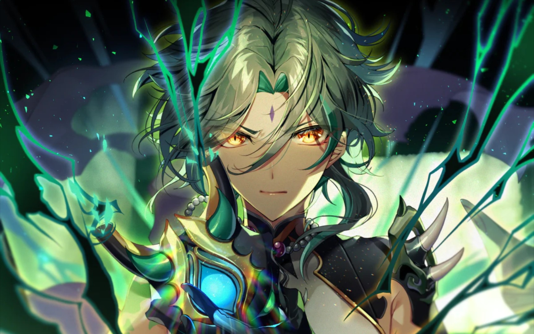 活动作品原神魈三眼五显斩尽妖邪