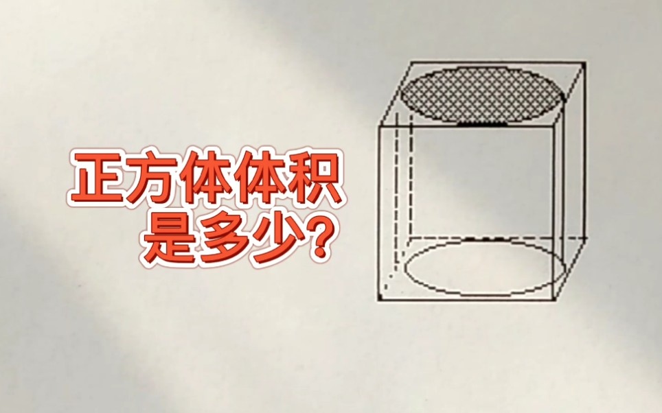 正方体里面有一个最大的圆柱,如何求正方体的面积?