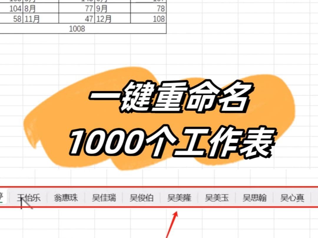 Excel高手都不会,教你如何一键重命名1000个工作表哔哩哔哩bilibili