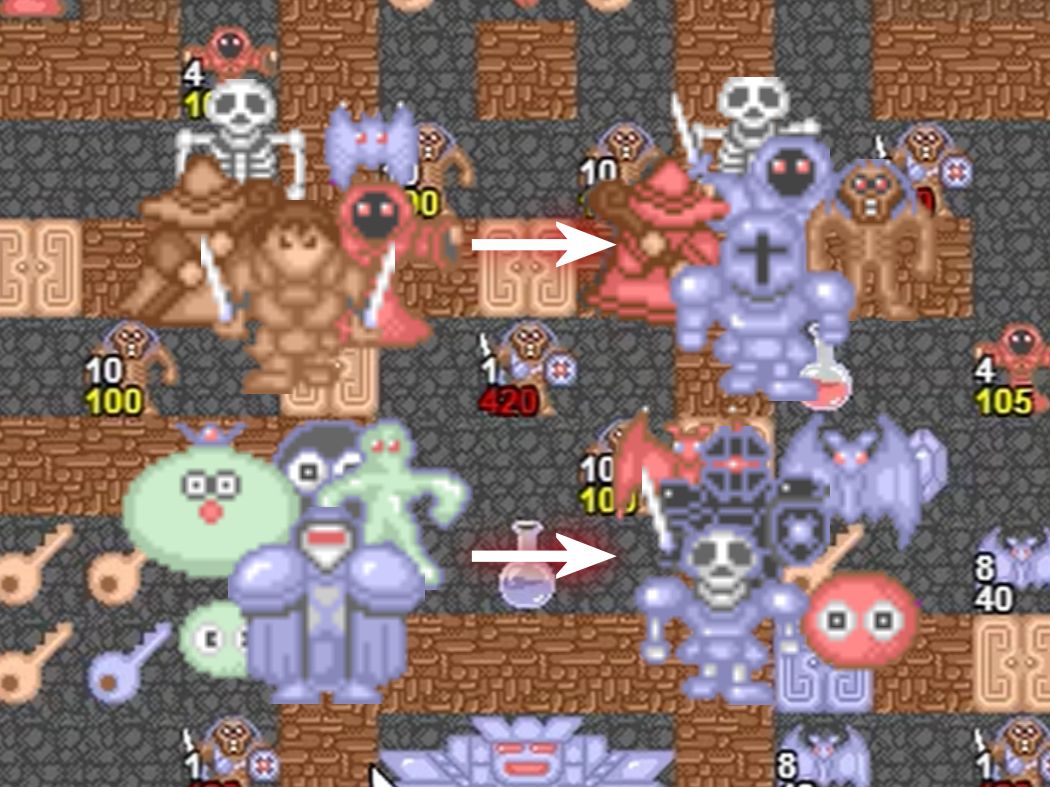 如果50层魔塔里每区的怪物都和比自己高一等级的怪物换岗,每区最强