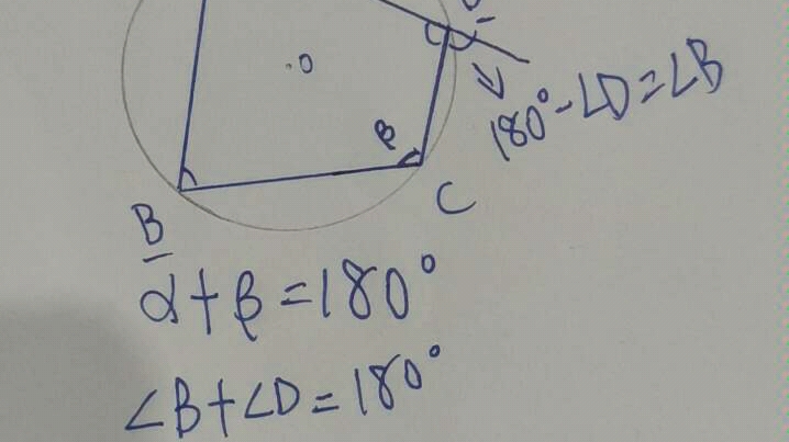 【每天一点数学】圆内接四边形对角互补(=180)圆内接四边形对角互补(=180),怎么证明呢?哔哩哔哩bilibili