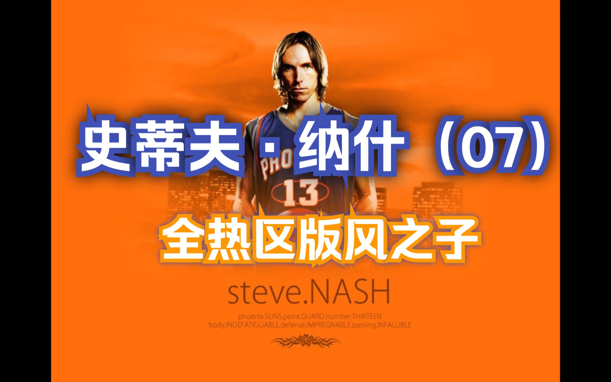 世界球星图鉴丨史蒂夫ⷮŠ纳什(07),全热区版风之子!NBA2KOL2