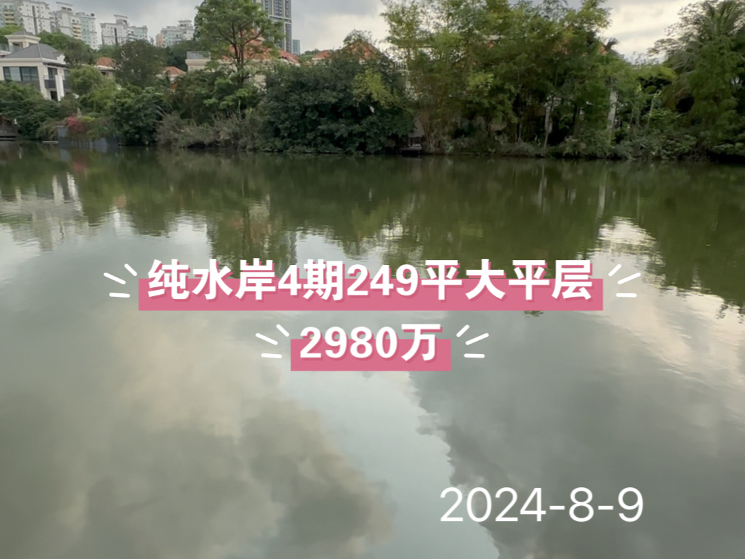 深圳十大豪宅:纯水岸4期得房率100%的小高层249平5改4房,单价仅仅11万多哔哩哔哩bilibili