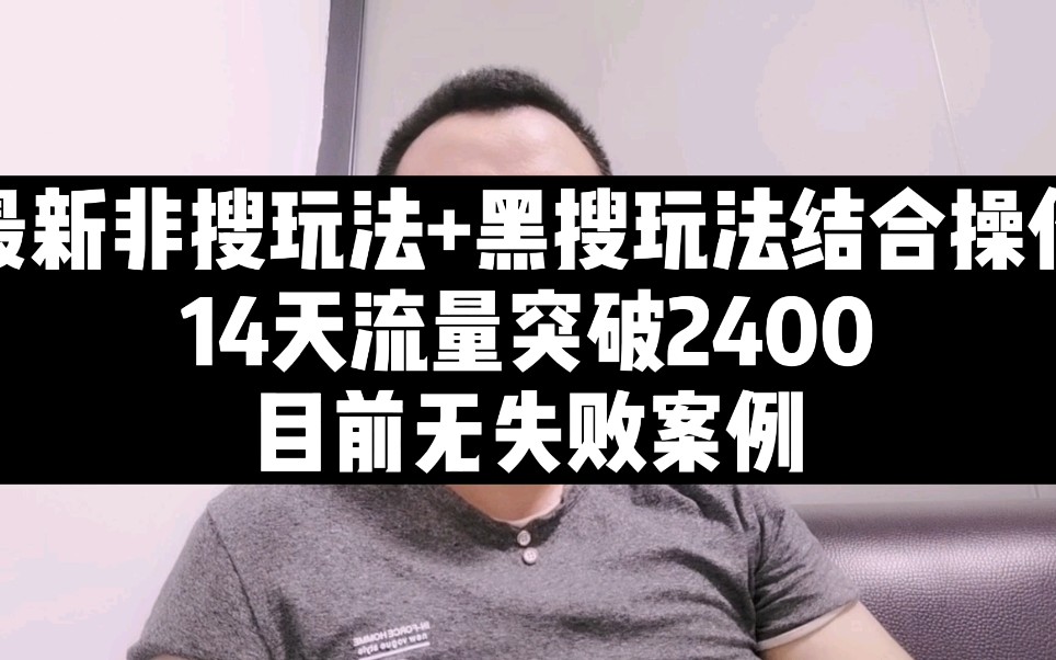 最新非搜玩法+黑搜玩法结合操作,14天流量突破2400,目前无失败案例!哔哩哔哩bilibili