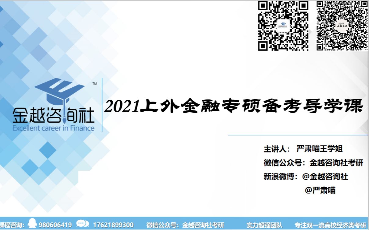 2021上海外国语大学金融专硕/上外金专/上外金融专硕导学课哔哩哔哩bilibili