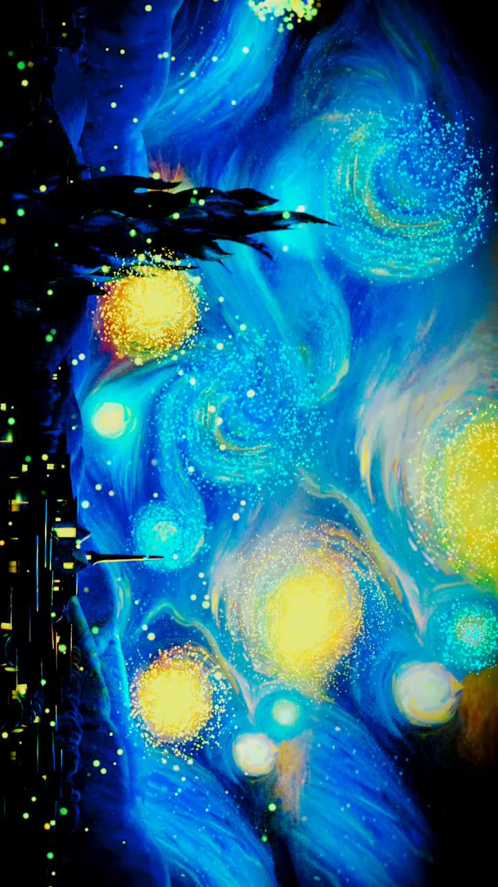 梵高《星月夜》.