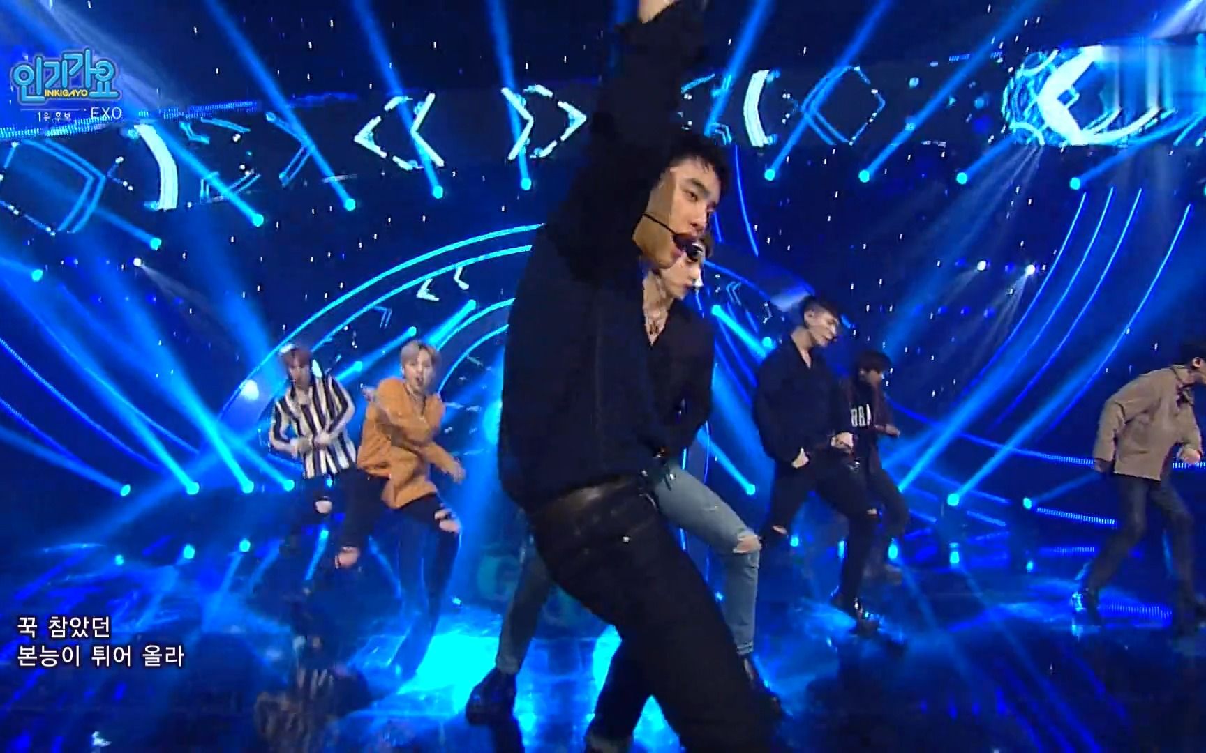 sbs人气歌谣16年08月28日exo神级现场考古舞台lotto73黄子韬73