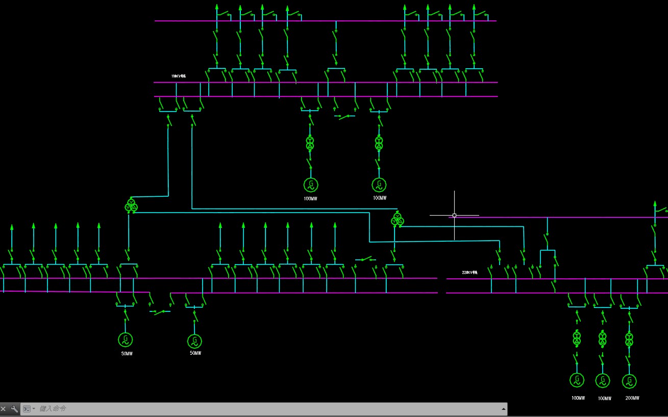范例发电厂电气cad天正电气短路计算