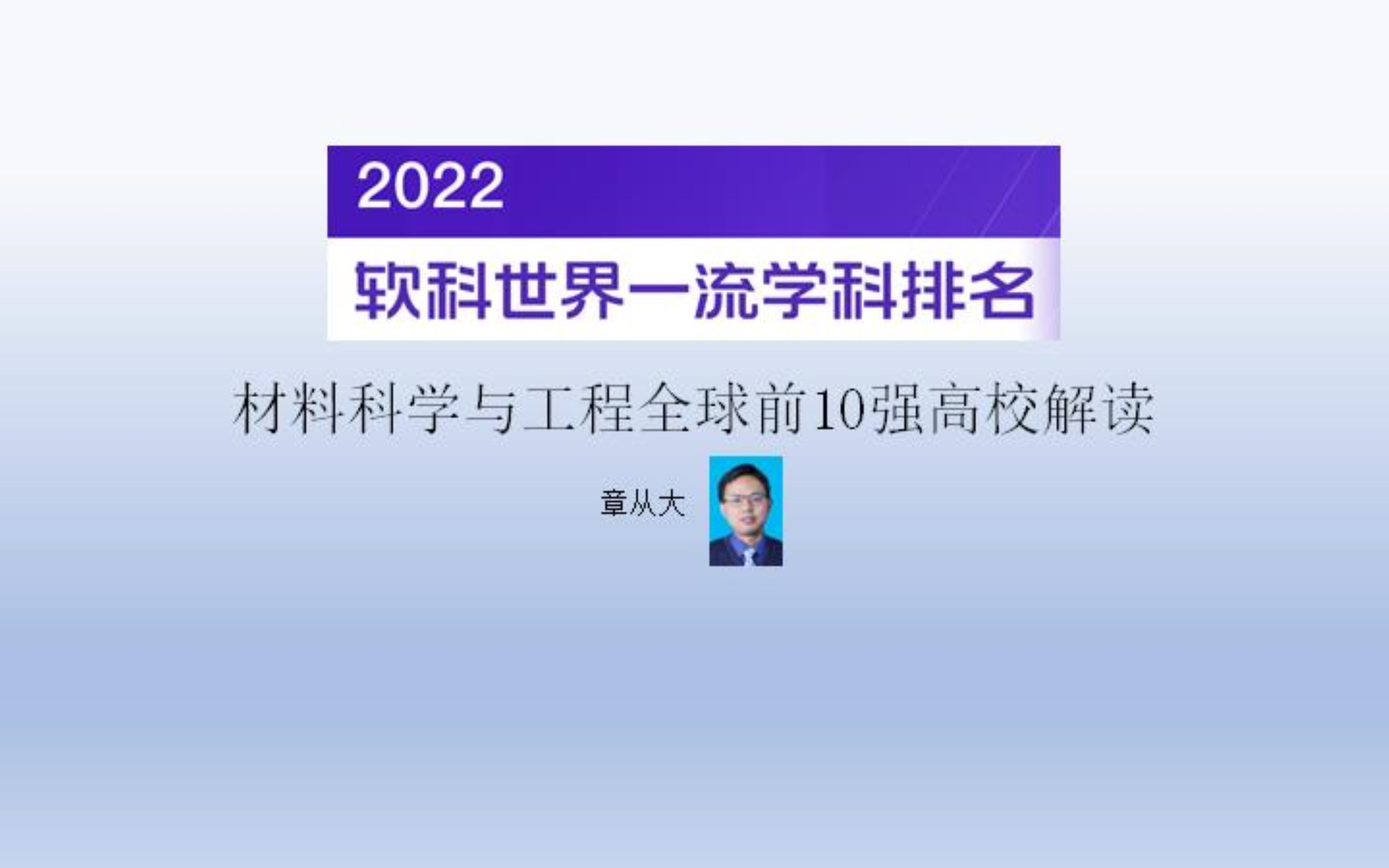 2022材料科学与工程全球前10强高校解读,含清华大学哔哩哔哩bilibili