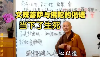 Download Video: 体佛法师开示：文殊菩萨与佛陀的偈语，当下了生死