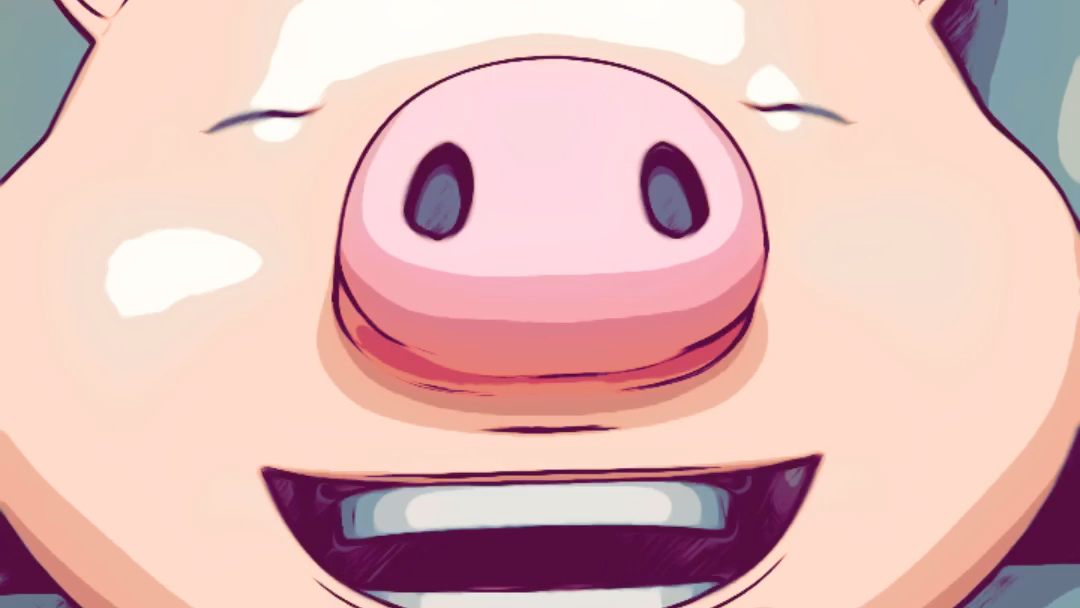 多么可爱的猪头特效哈哈哈