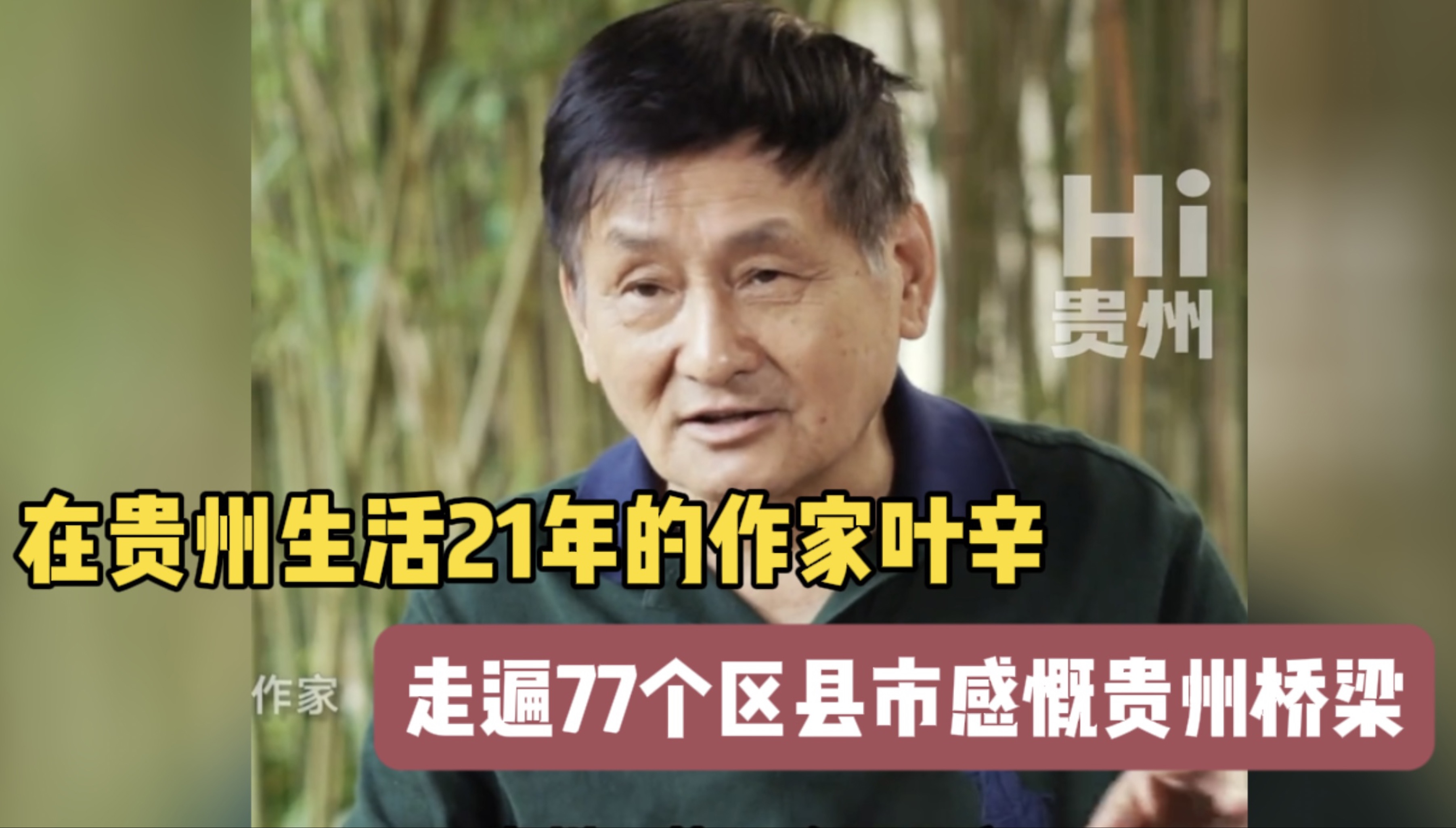 在贵州生活21年的作家叶辛,走遍77个区县市感慨贵州桥梁!!!哔哩哔哩bilibili