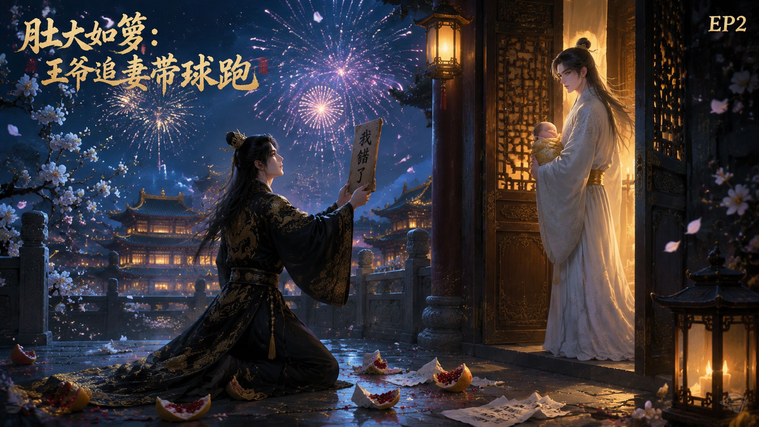 【肚大如箩：王爷追妻带球跑】EP2 王爷追妻火葬场：跪榴莲、烧厨房，最后被亲儿子尿了一脸！