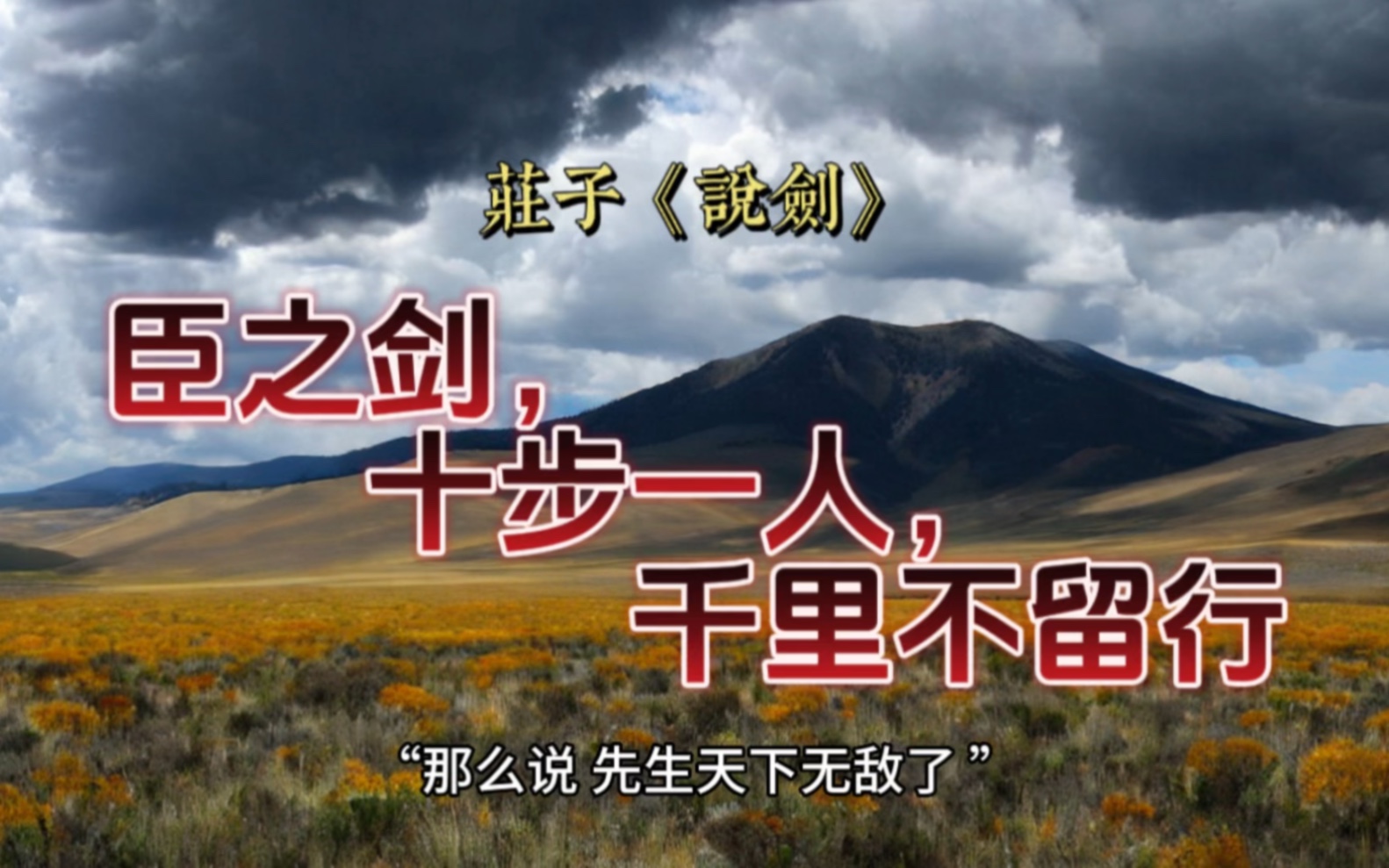 庄子《说剑》:臣之剑,十步一人,千里不留行【两不相伤】哔哩哔哩bilibili