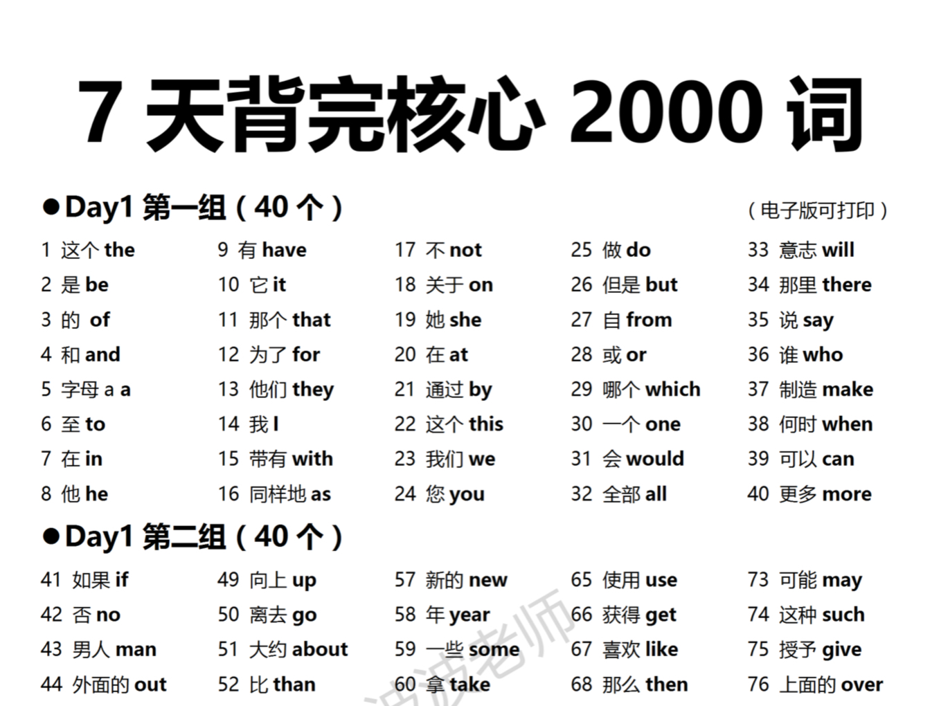 暴涨词汇量!英语核心2000词!基础差必背!哔哩哔哩bilibili