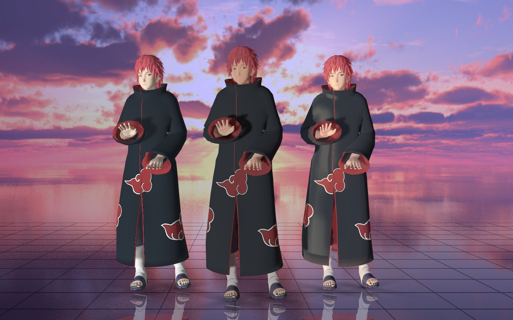 mmd动画火影忍者晓组织赤砂之蝎影流之主