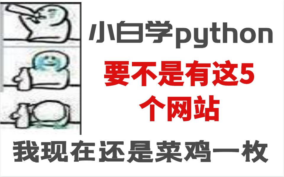 初学python,多亏这5个牛逼免费网站,让我脱离了小白哔哩哔哩bilibili