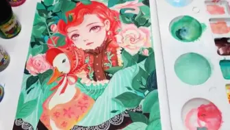 透明水彩 画一个水彩女孩 哔哩哔哩 Bilibili