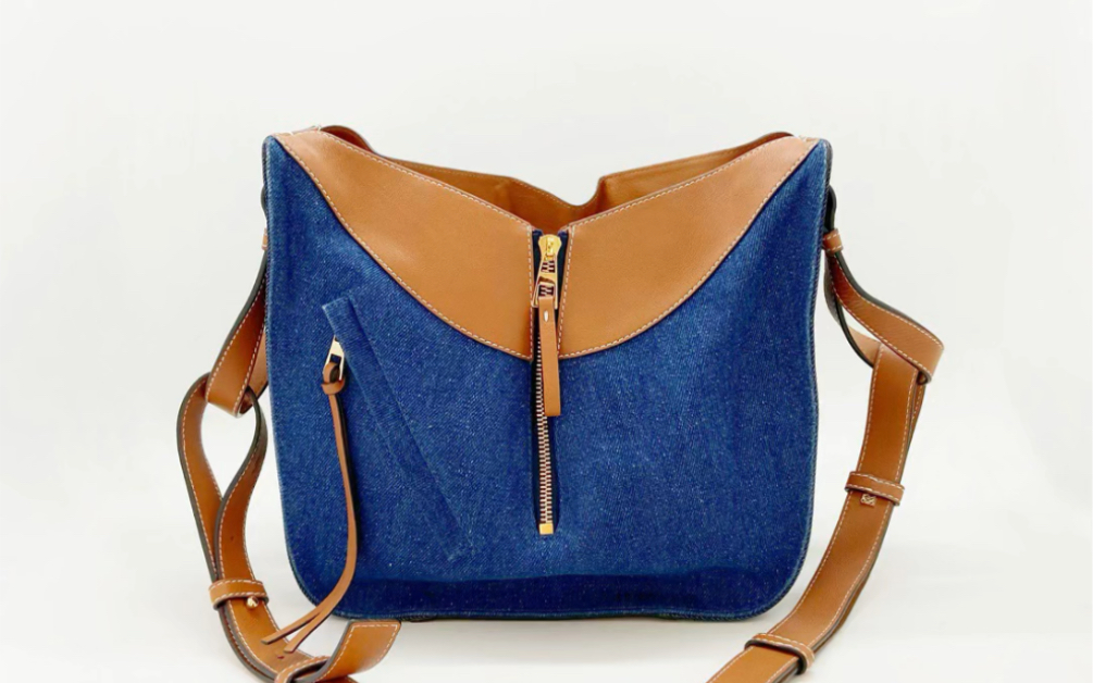 天津中古点|罗意威牛仔拼色hammock吊床包