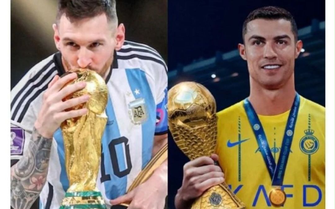 梅西与c罗争奖杯!谁的奖杯金更闪亮?