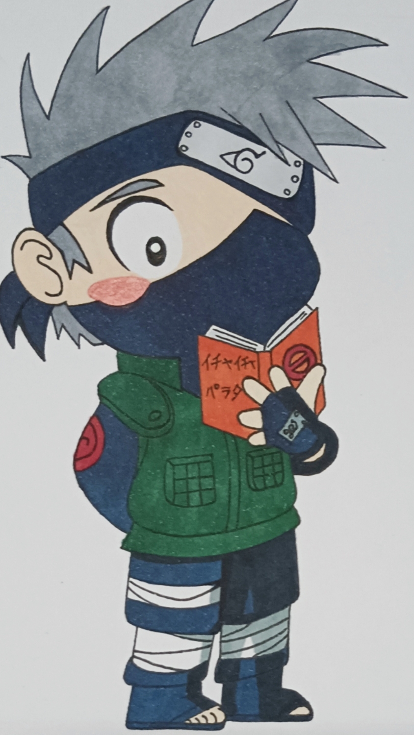 画个爱看书的卡卡西