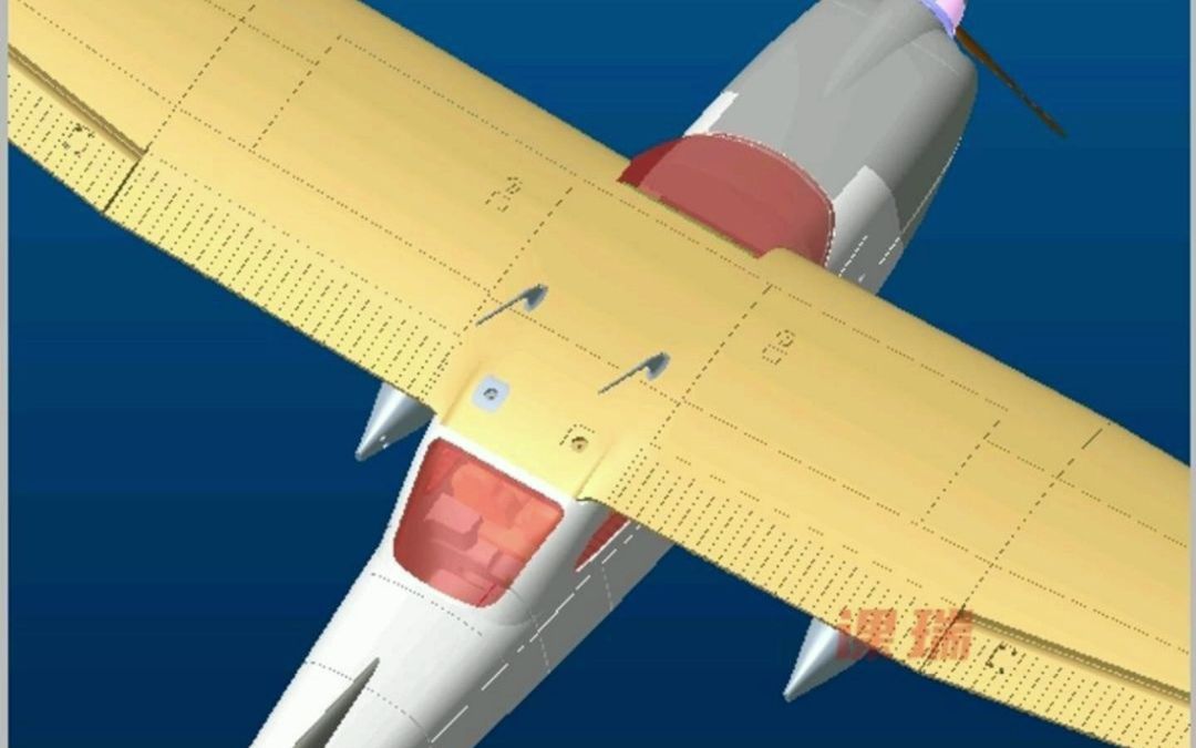 creo模型经典中的经典赛斯纳182航模设计