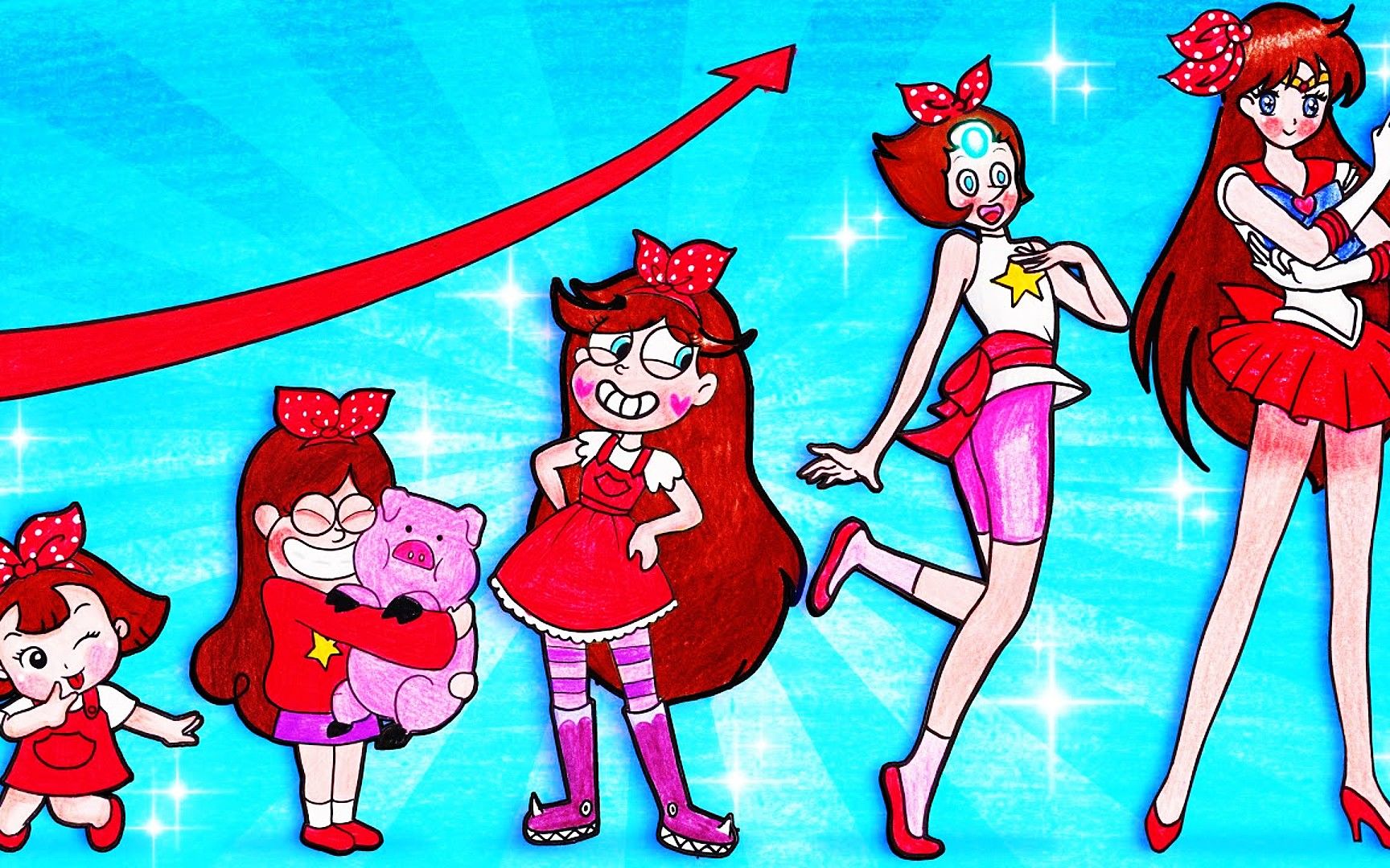 趣味定格动画:小美变身美少女战士的成长记录,哪个阶段最好看?