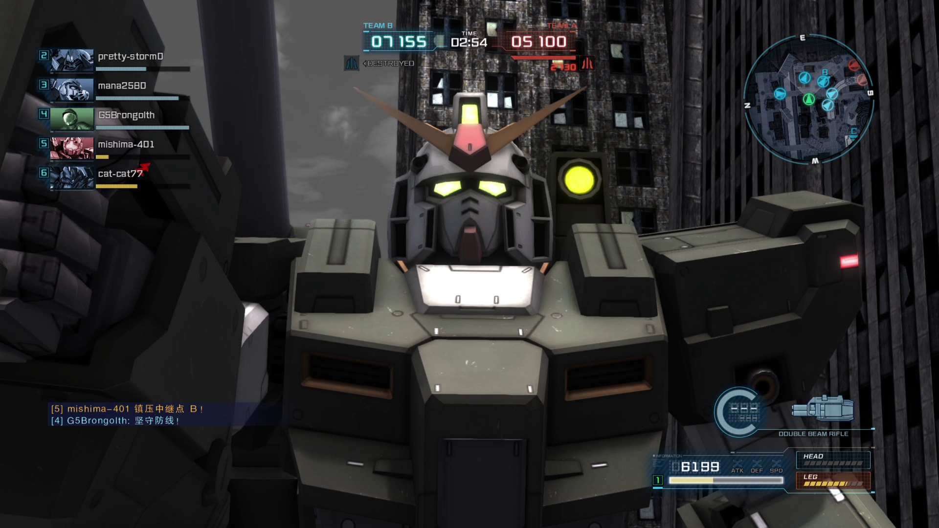 高达战斗行动2 全装甲nt1出货试玩 废墟都市