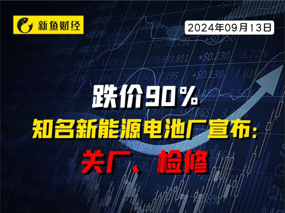 跌价90%,知名新能源电池厂宣布:关厂、检修哔哩哔哩bilibili