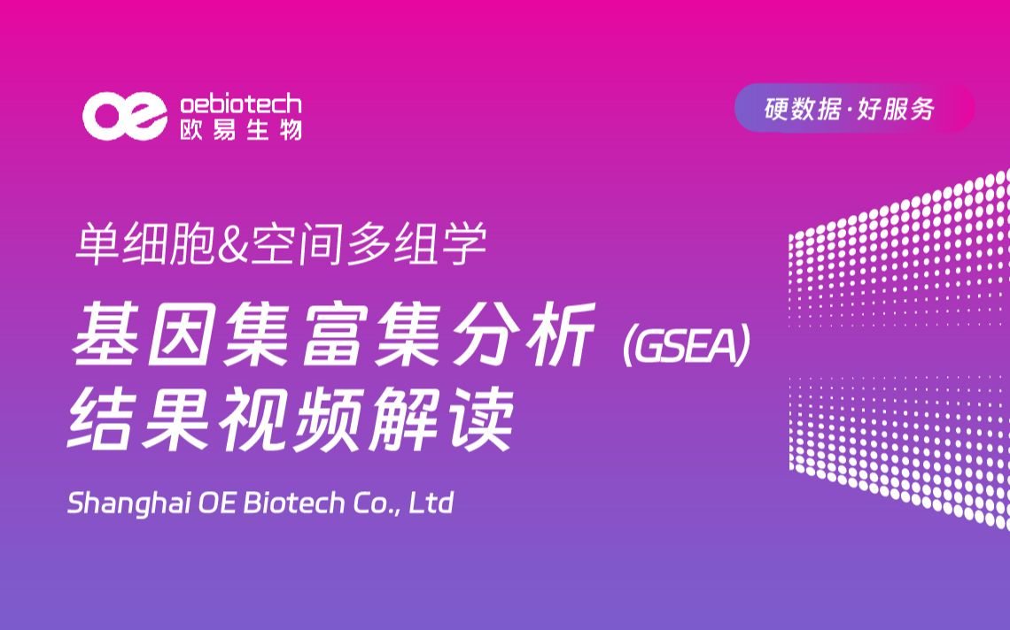 【单细胞测序24】基因集富集分析(GSEA)结果视频解读欧易生物哔哩哔哩bilibili