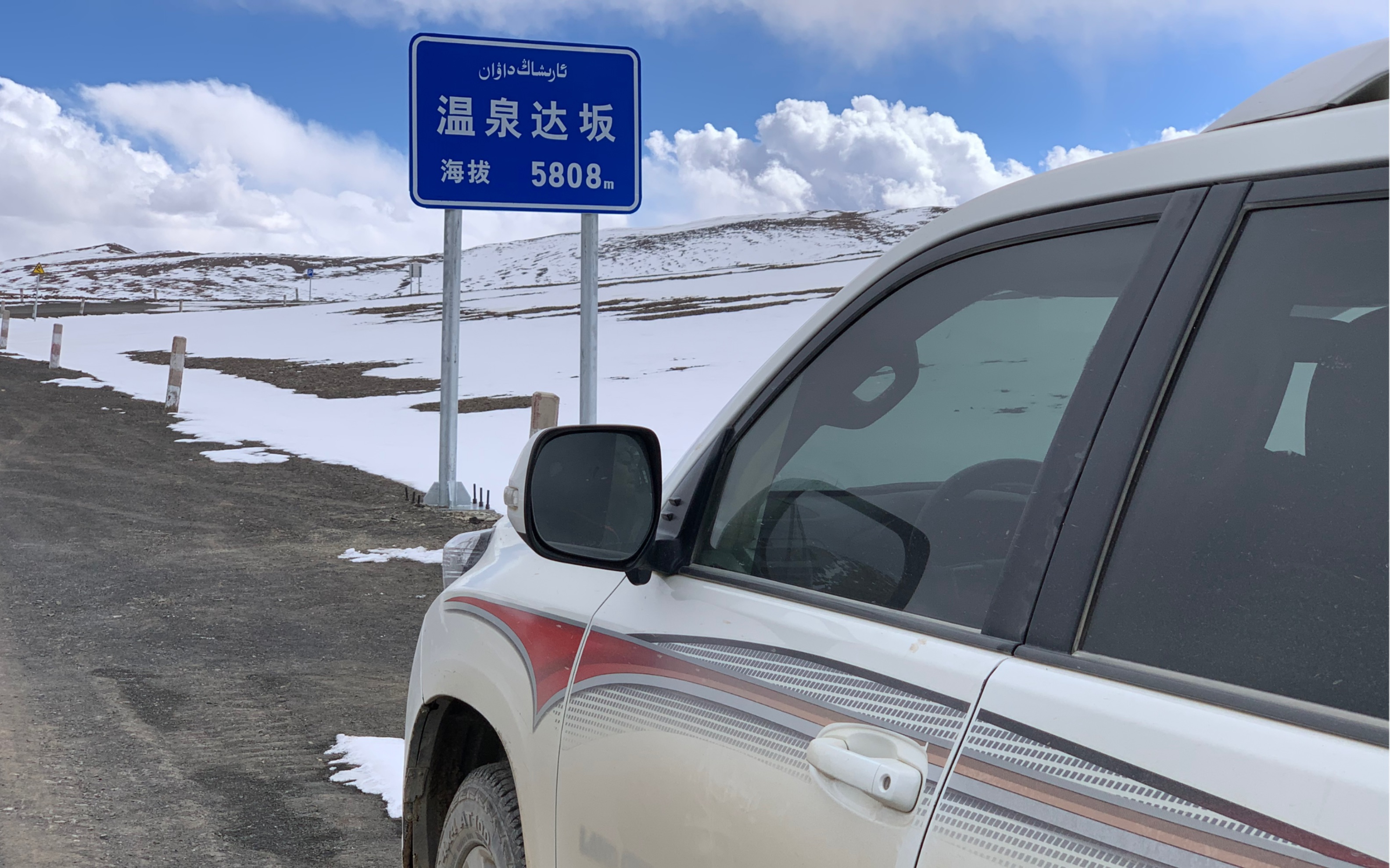 前往阿克塞欣温泉达板的路上