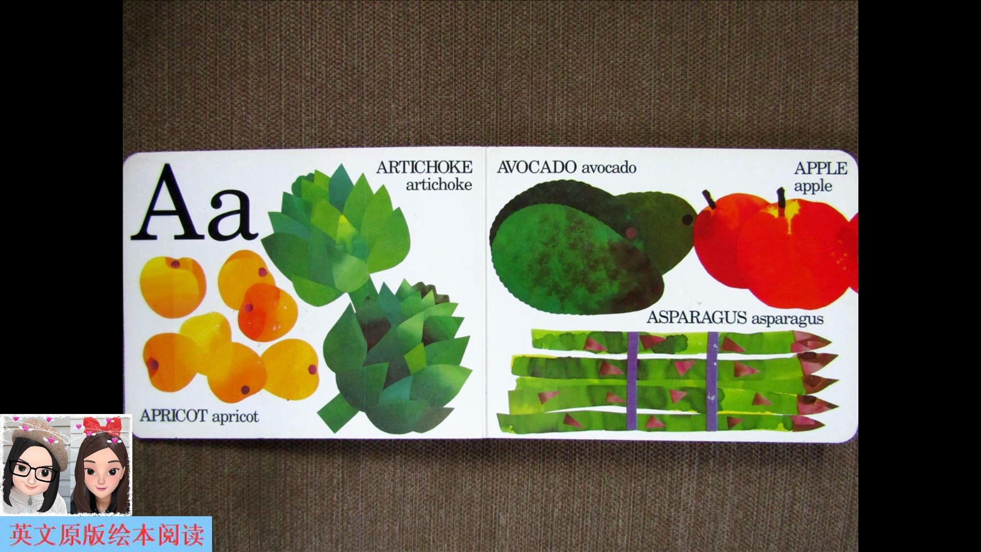 【英文绘本阅读】eating the alphabet 水果蔬菜和26个英文字母
