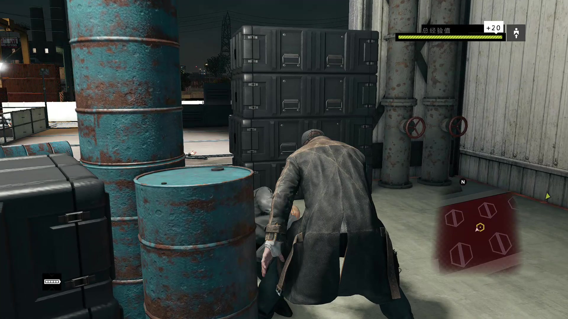 看门狗最高难度速通 狗哥的全程甩棍近战暗杀潜入 4 布莱登码头_哔哩