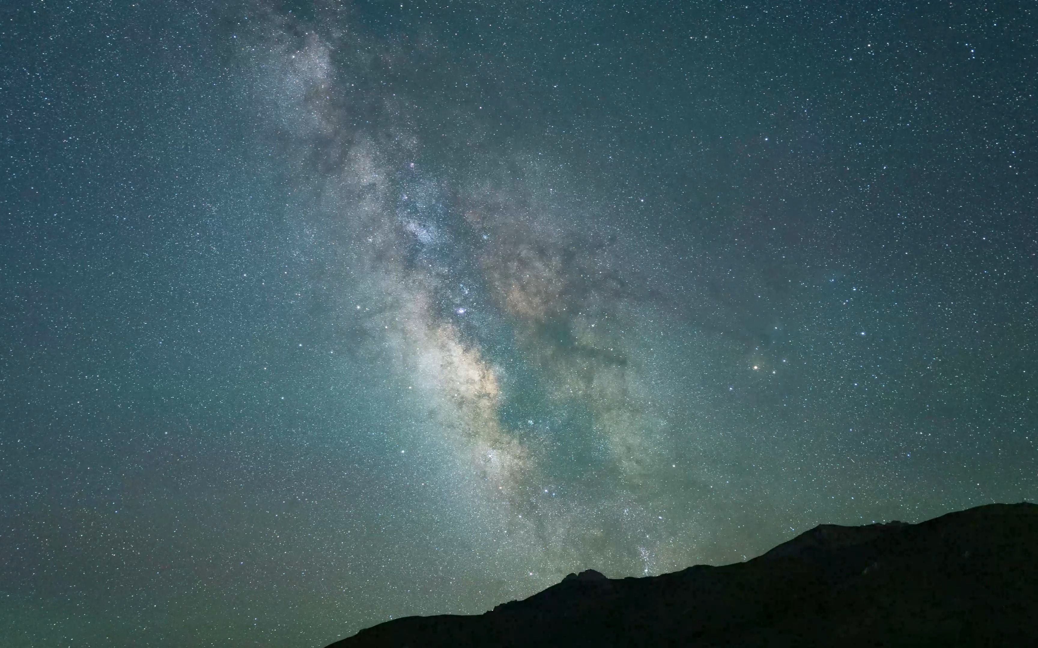 若尔盖草原7月郎木寺星空银河延时!肉眼可见的银河能不爱吗?