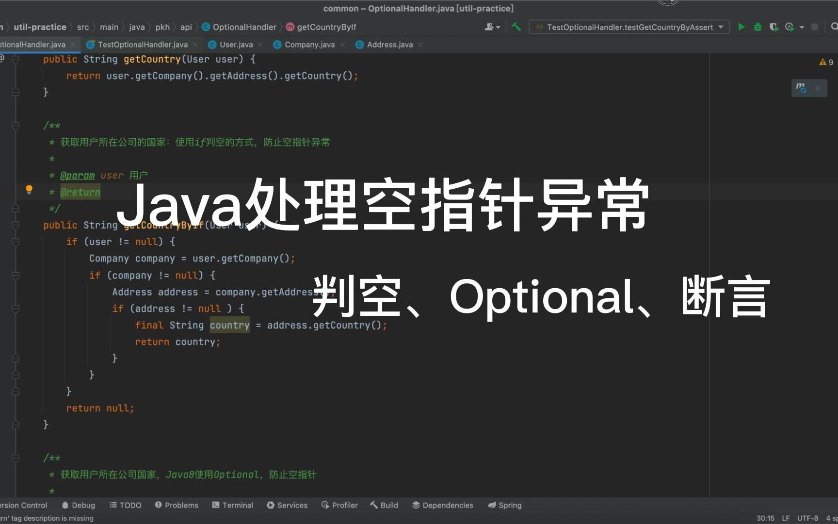 Java处理空指针异常,判空、Optional、Assert方式哔哩哔哩bilibili